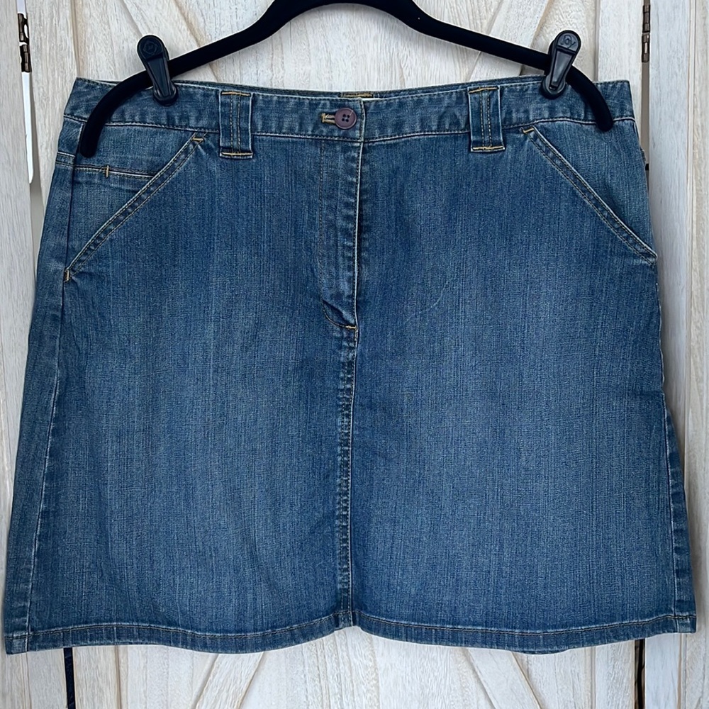 Talbots jean mini skirt Size 16